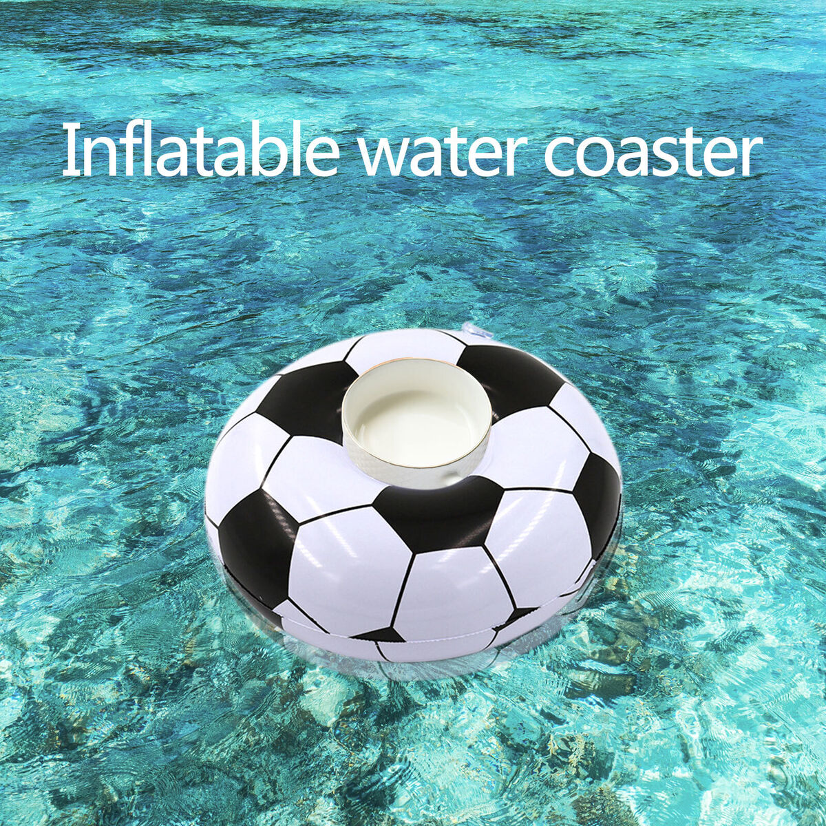 Pool Cup Holder - Pack of 9 Inflatable Float Drink Holder for Summer Beach