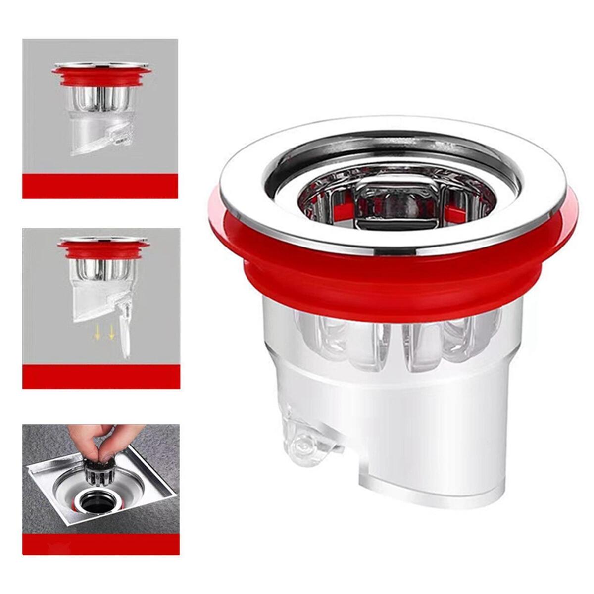 Bathroom Floor Drain Magnetic Backflow Preventer Reusable for RV Travel