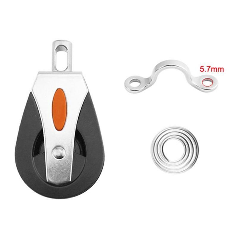 Sailboat Plain Bearing Block Rope Runner 1500Lbs Load Sheave Block Single Pulley
