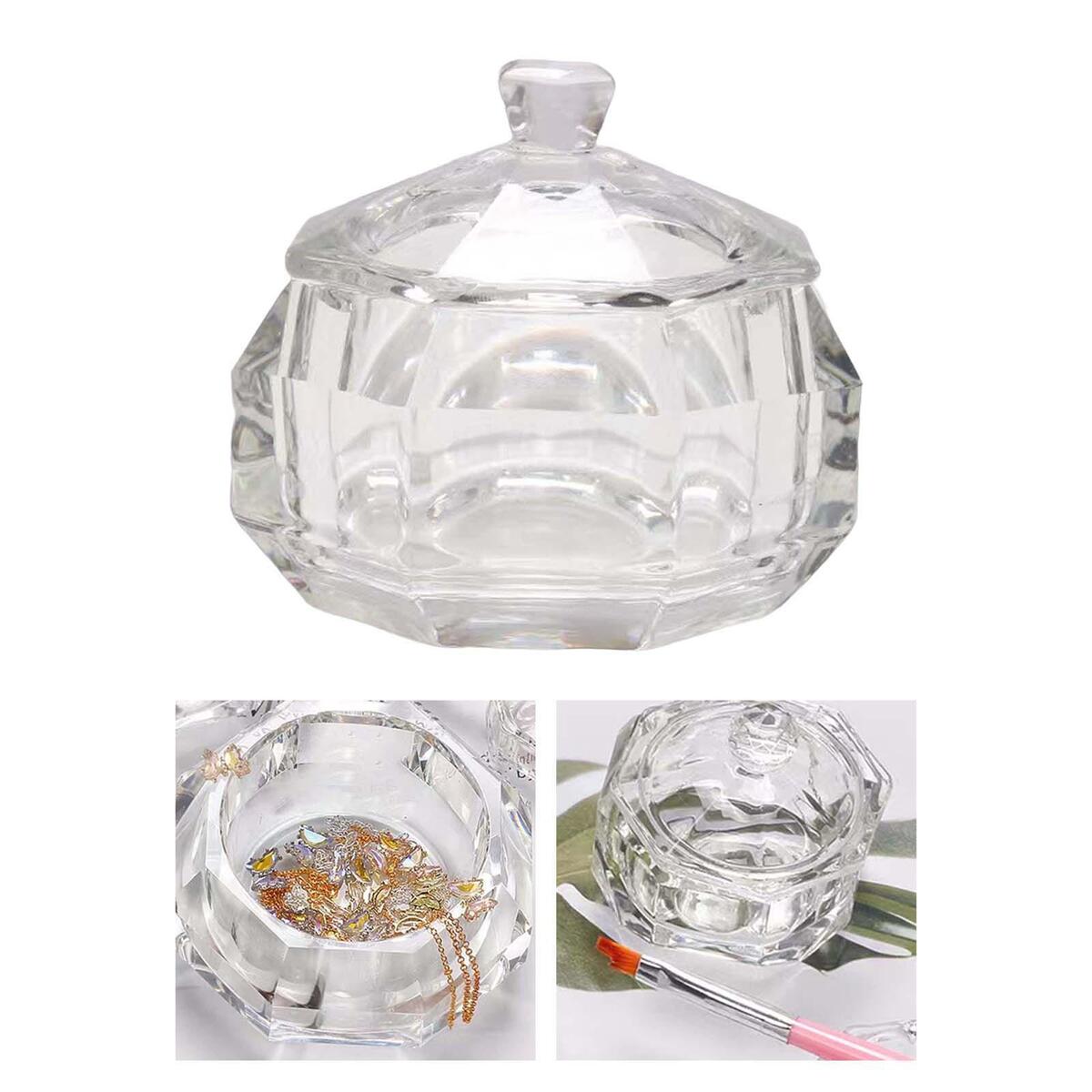 MINI GLASS DAPPEN DISH CRYSTAL CUP NAIL ART TOOL ACRYLIC LIQUID BOWL