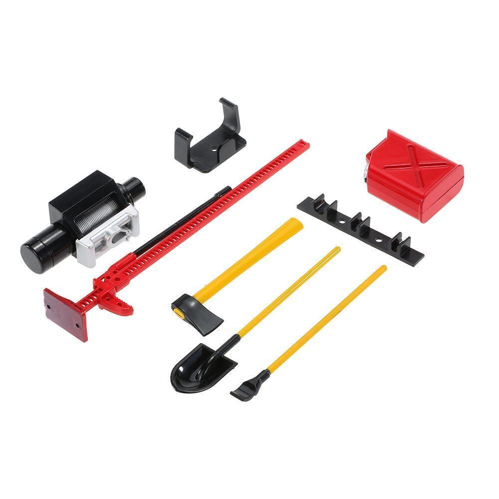 RC Tow Hook Trailer Chain Buckle Bracket w/ Oil Tank Axe for   D90 D110