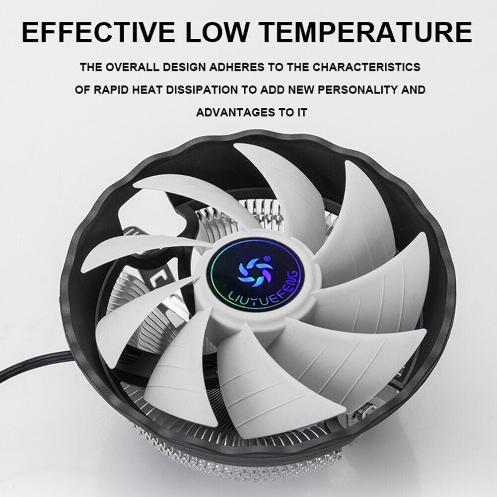 PC Case Fans 1800RPM RGB LED Light Laptop Radiator CPU Cooling Quiet Fan