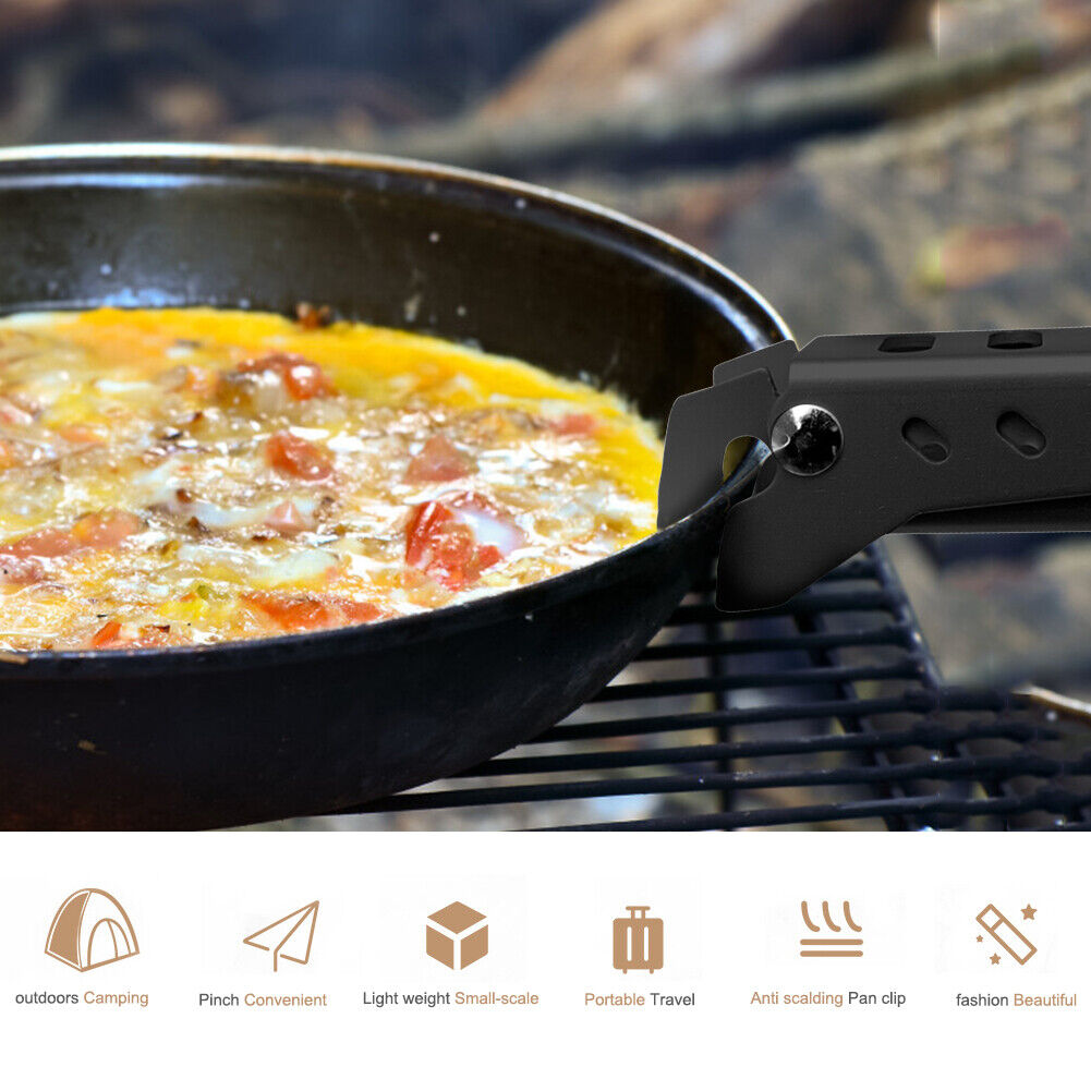 Camping Outdoor Pot Pan Gripper Bowl Cookware Anti-hot Hand Clip (Black)