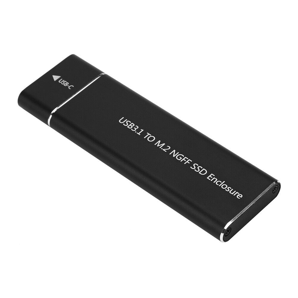 USB 3.1 Gen 1 Type C to B Key M.2 SSD Case External SSD Enclosure (Black)