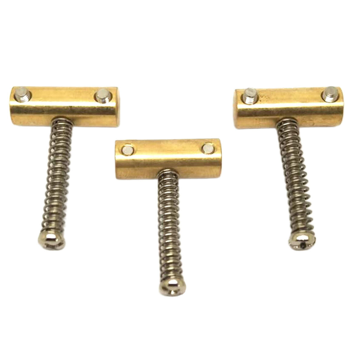 Set of 3   Brass Fixed Guitar Bridge Saddles for   6 Strings
