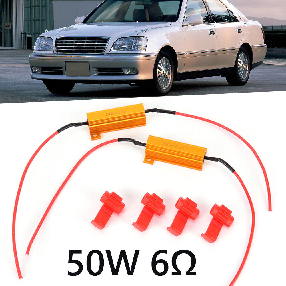 2pcs 50W 6ohm LED Car Light Resistance Load Resistors for Turn Signal Lamp