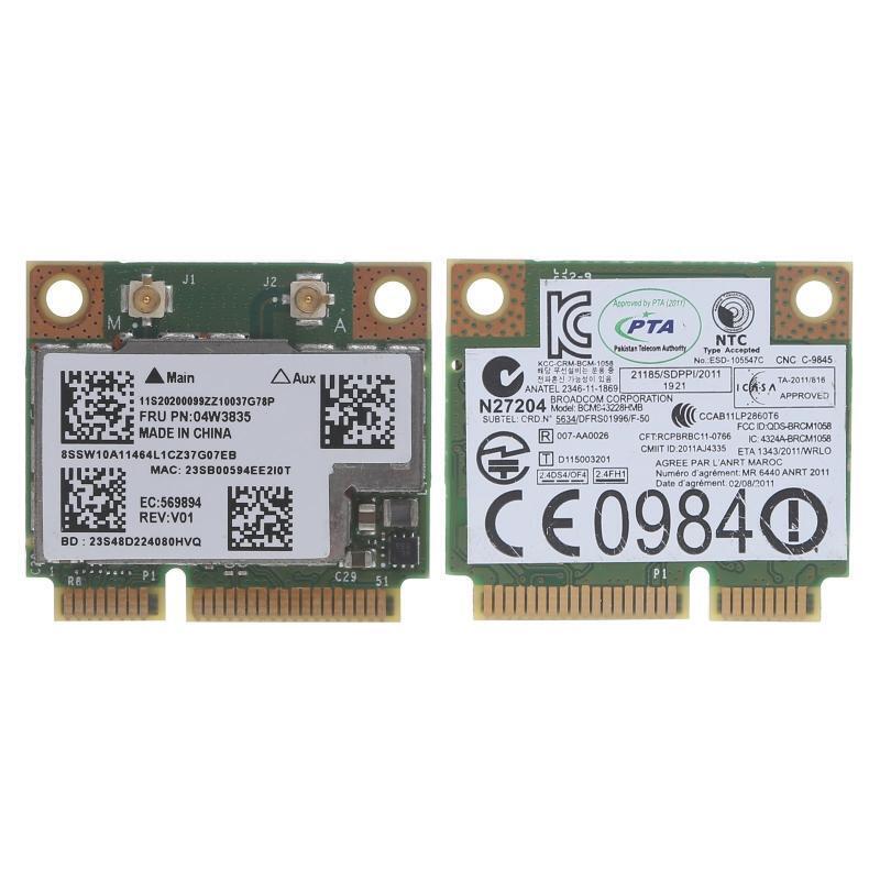 Dual Band 2.4+5G 300Mbps 802.11a/b/g/n WiFi BT4.0 Wireless Half Mini PCI-E Card