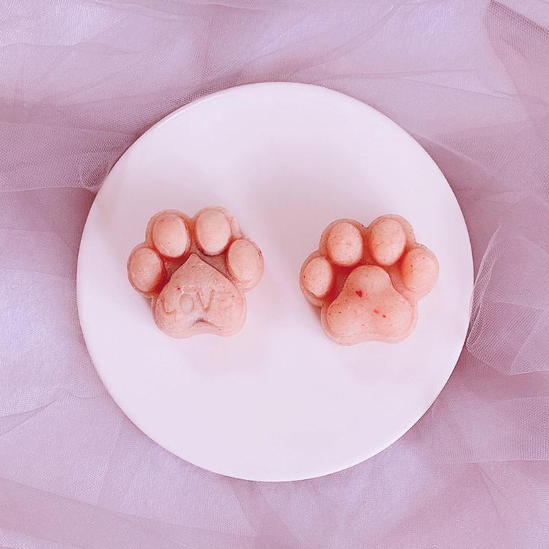 Plastic Mooncake Mold Cat Paw Stamp Press Cookie Cutter Mould DIY Baking
