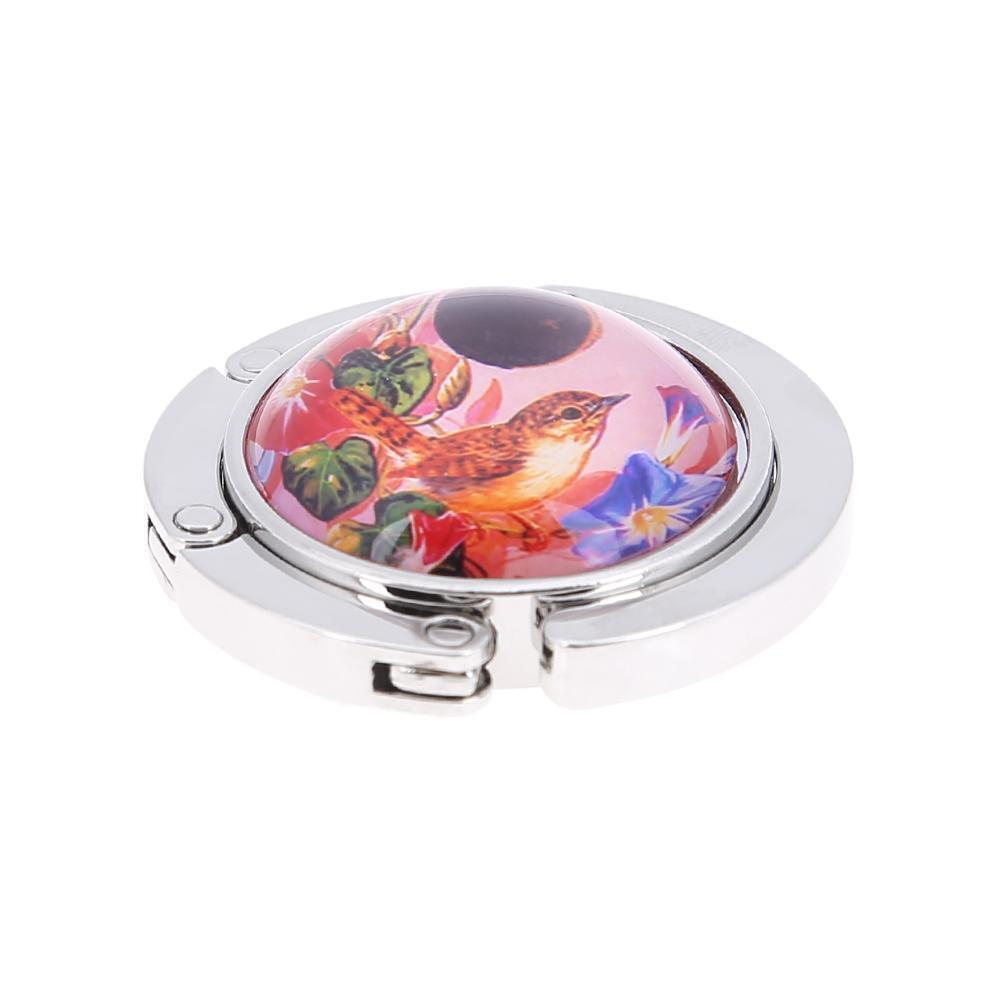 Portable Handbag Hook Foldable Desk Bag Purse Metal Holder Hanger Gifts(C)