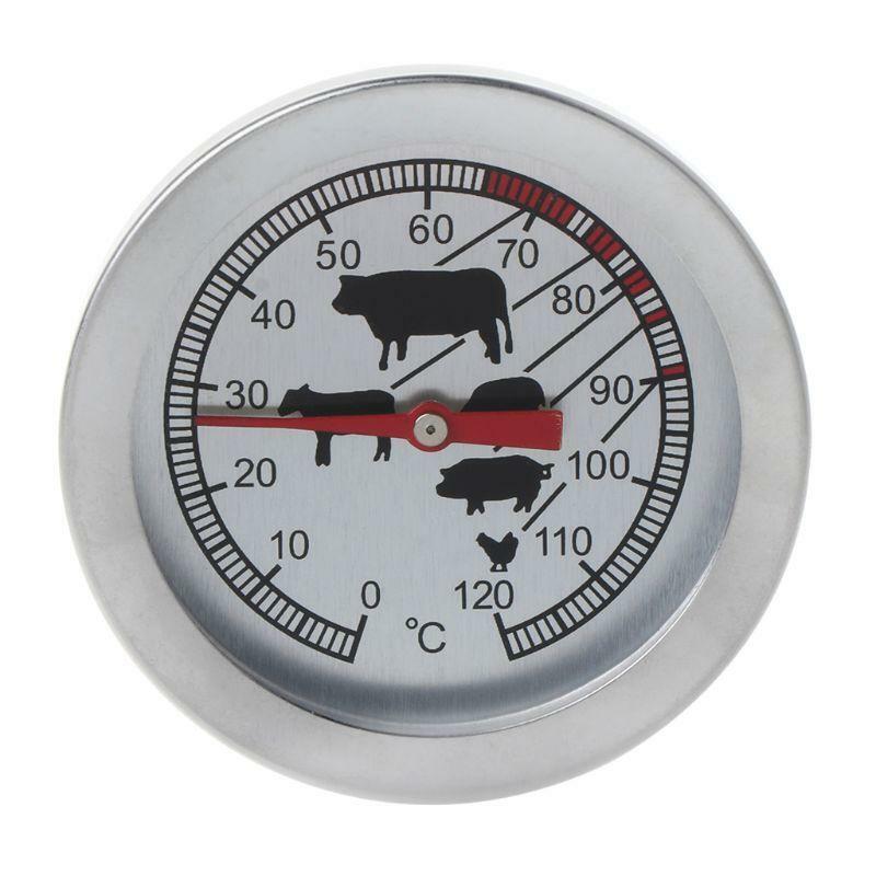 1Pcs Stainless steel BBQ Grill Meat Thermometer Dial Gauge Cooking Food Probe w
