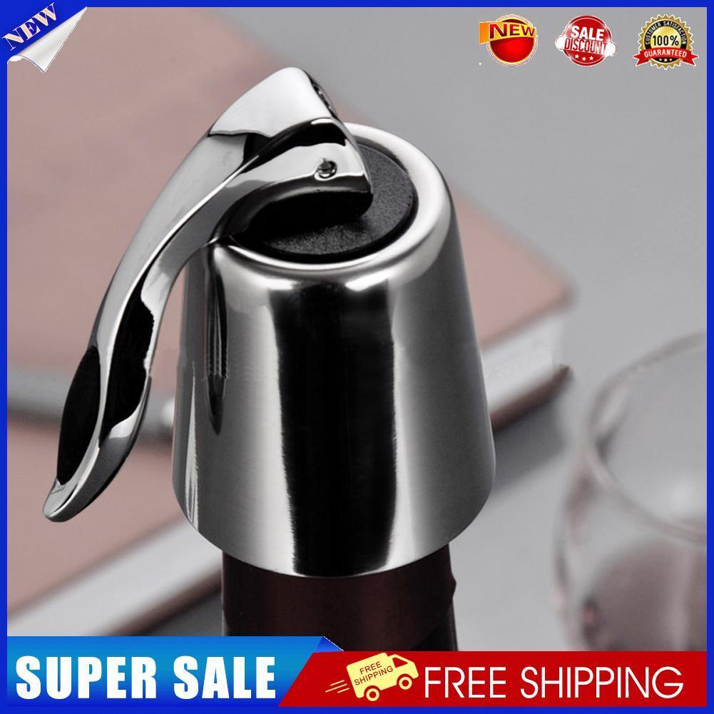 Stainless Steel Reusable Vacuum Sealed Red Wine Bottle Stopper Cap Plug