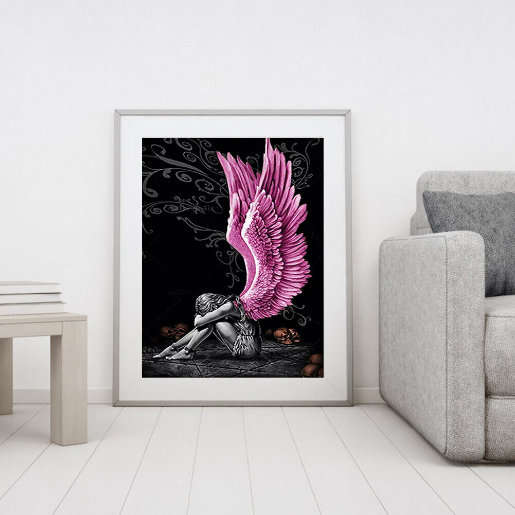 Angel with Pink Wings 40X50cm Oil Paint By Numbers Picture DIY Painting Kit