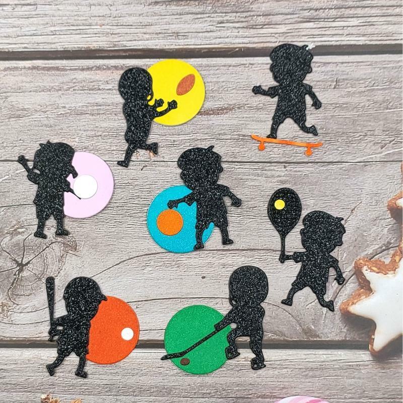 Children Playing Ball Metal Cutting Dies Stencil DIY Scrapbooking Album Template