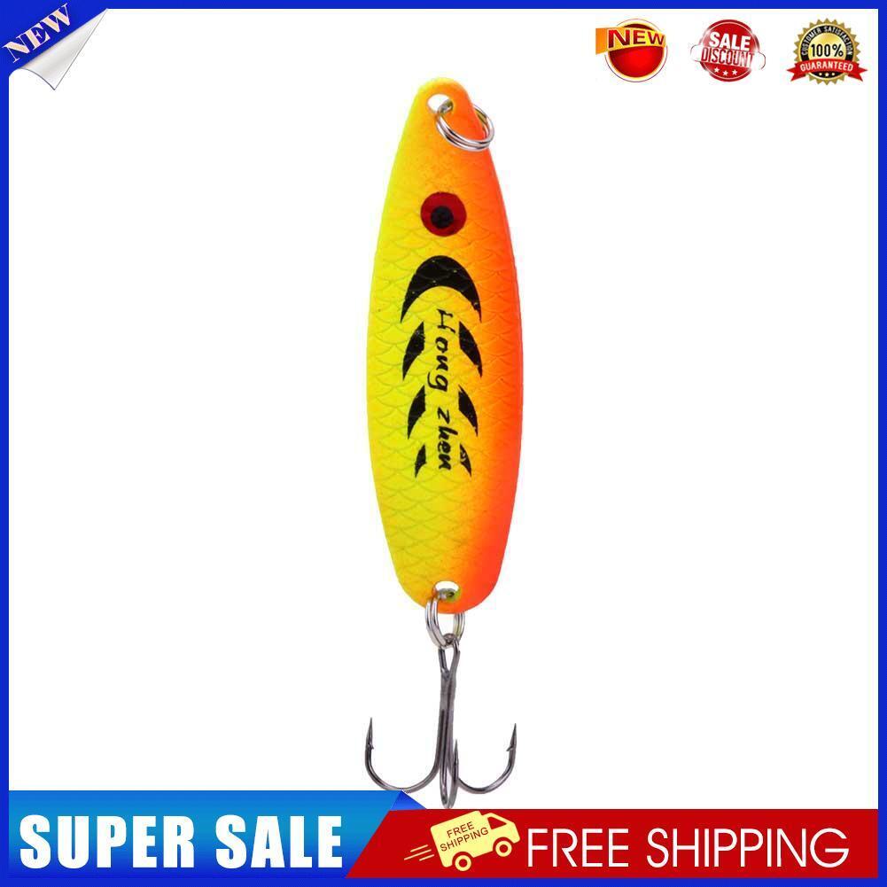 5pcs 13g Spoon 3 Hooks Fishing Lure Sequins Paillette Hook(Yellow+Green)