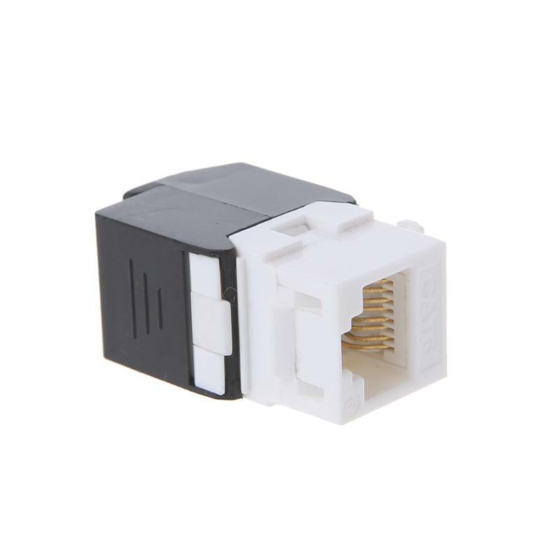 10pcs Gigabit RJ45 CAT6 Keystone Jacks Modules Tool-free Connection Cable adapte