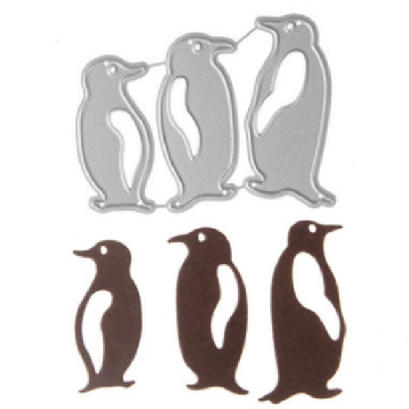 Penguins Metal Cutting Dies Stencil Scrapbooking DIY Album Stamp Paper Card