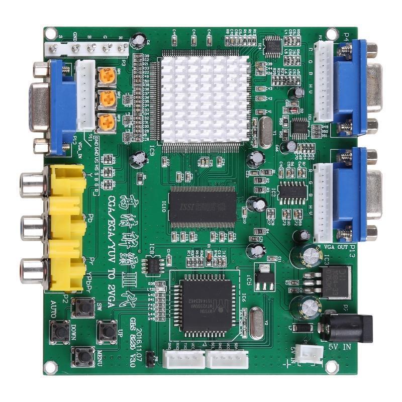 Arcade Game RGB CGA EGA YUV to VGA Video Converter Board 2 VGA Output Game