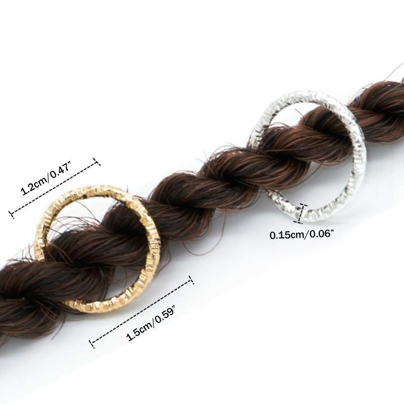 Hair Braid Cuff Set of 110 Hair Braid Dreadlock Beads Cuffs Clips Braid Spiral
