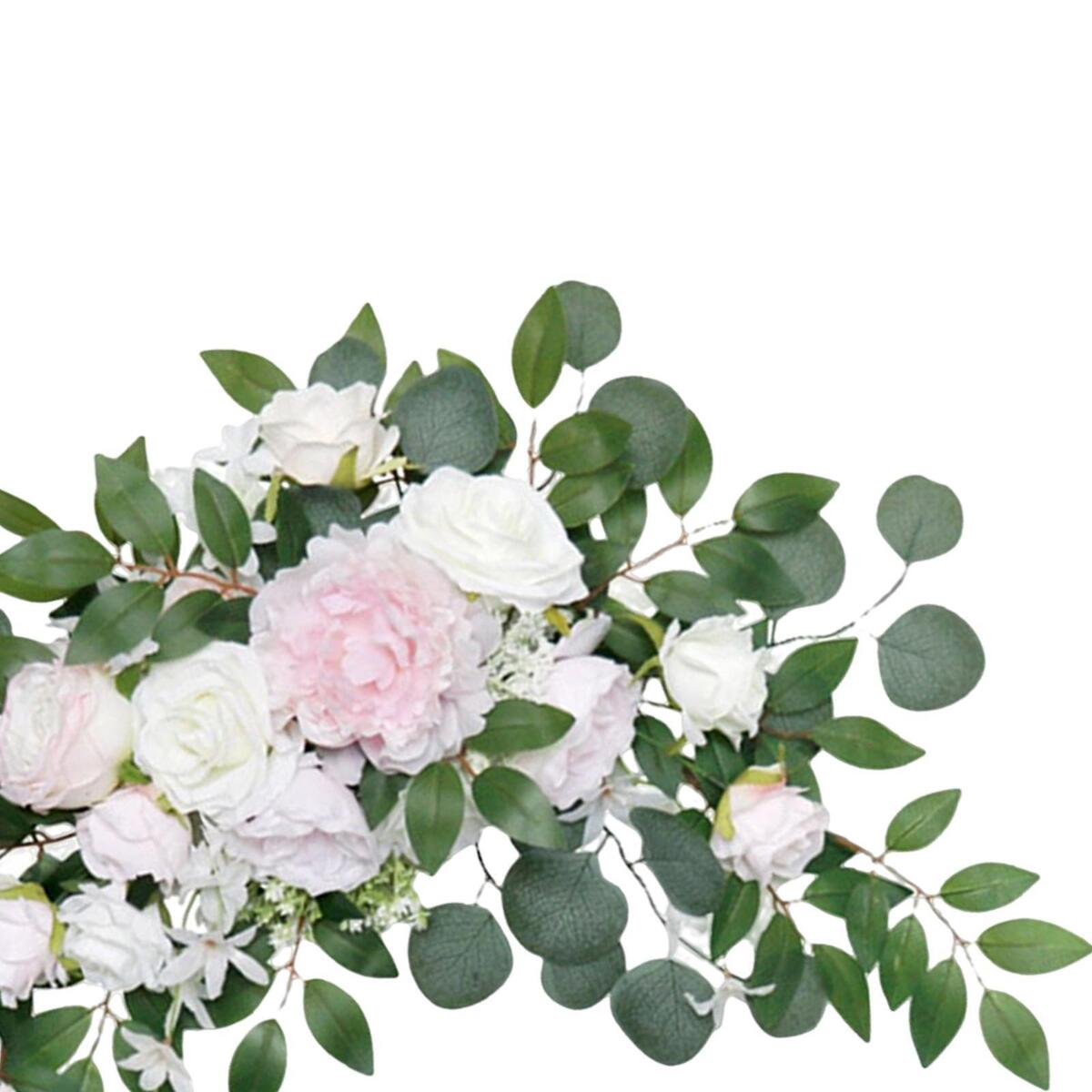 2Pcs   Flower Swag Arch Arch Flowers for Reception Window Backdrop