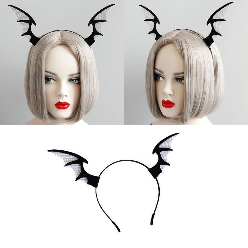 Gothic Devil Hair Hoops Night Party Anime Lolita Hairband Devil Headbands