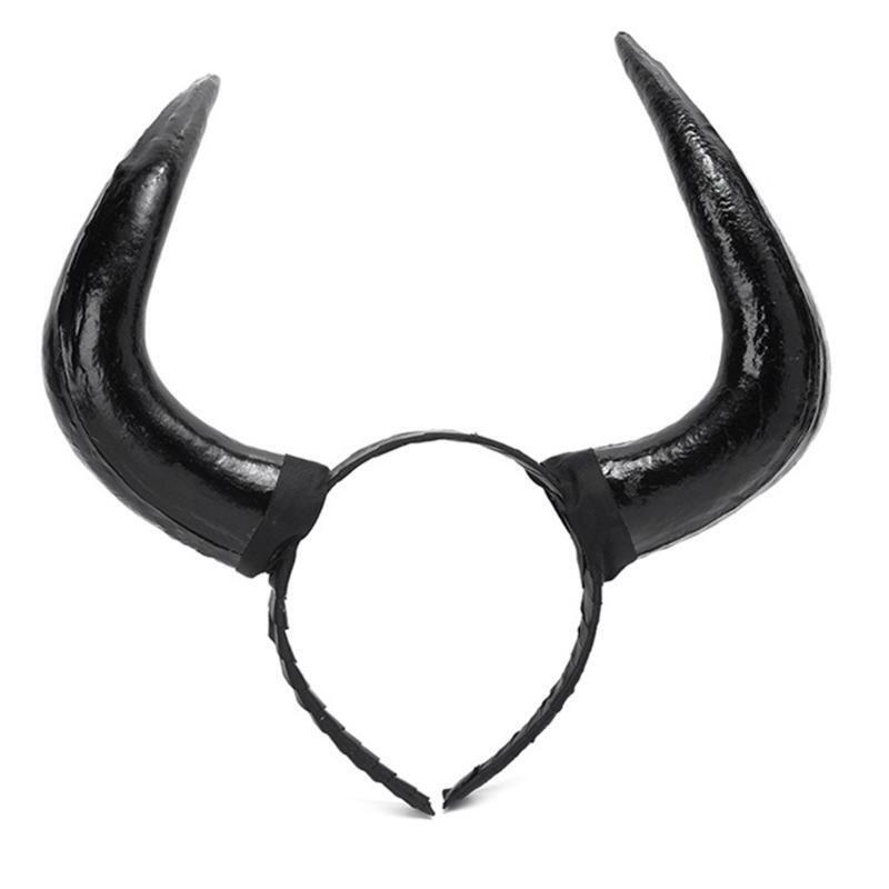 Gothic Horn Headdress Ox Horn Headband Halloween Party Costume Accessories