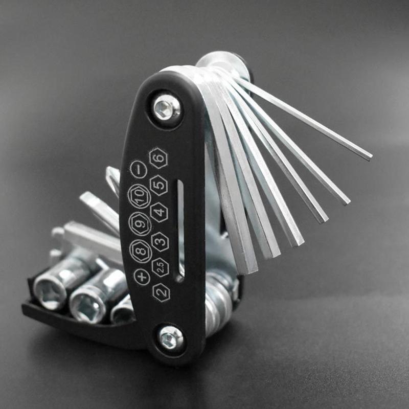 16 in 1 Bike Repairing Wrench Screwdriver Set for Outdoor Travel Bicycle Repair