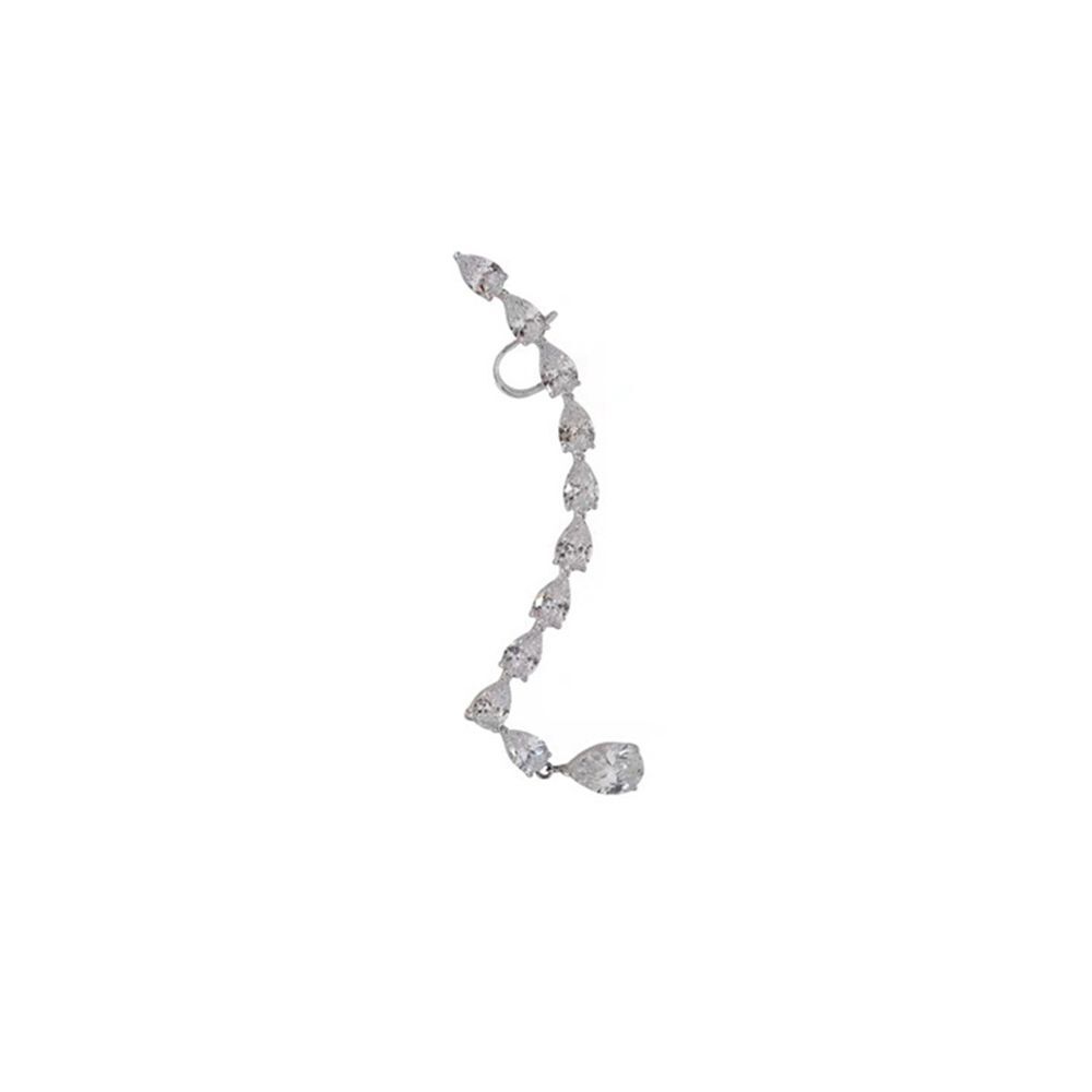 Girl Sparkling Exquisite Zircon Ear Cuff Ear Wrap Dangle Earrings Stud Earrings
