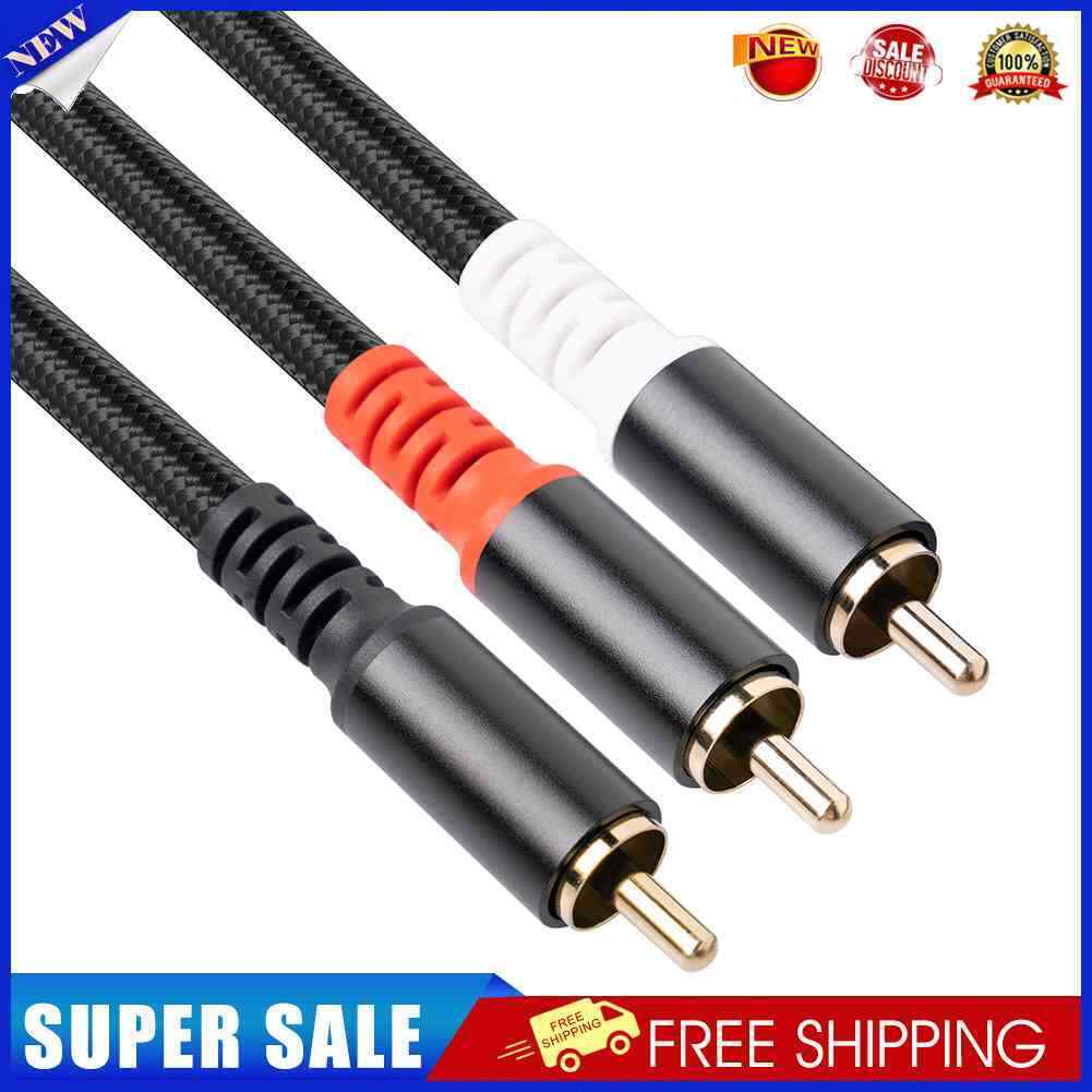 RCA Male to Dual RCA Male Audio Cable Y Splitter Converter Adapter (5m)