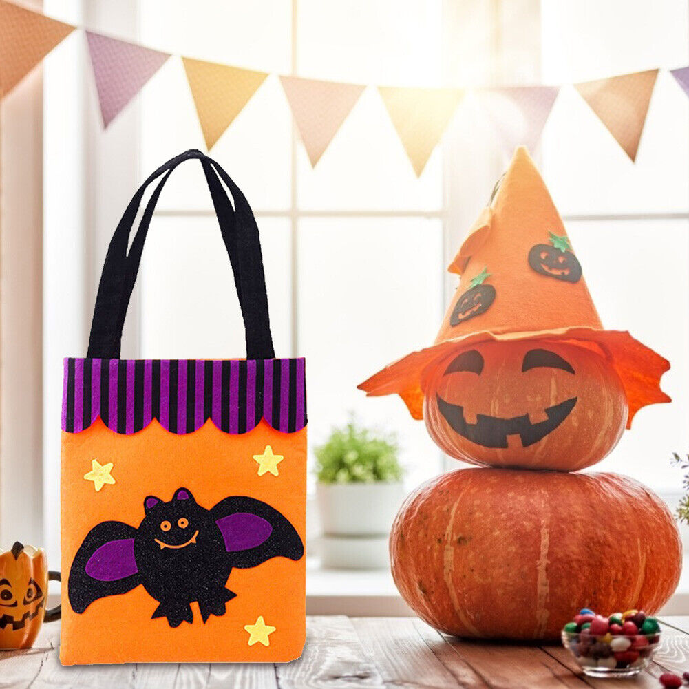 Halloween Non-woven Candy Bags Trick or Treat Tote Party Decoration (Bat)