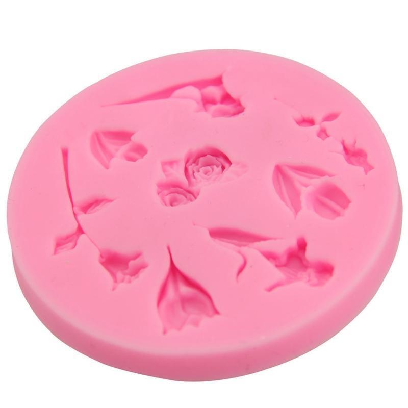 Exquisite Flower Mold Craft Cake Chocolate Clay Tulip Decorating Family Safe