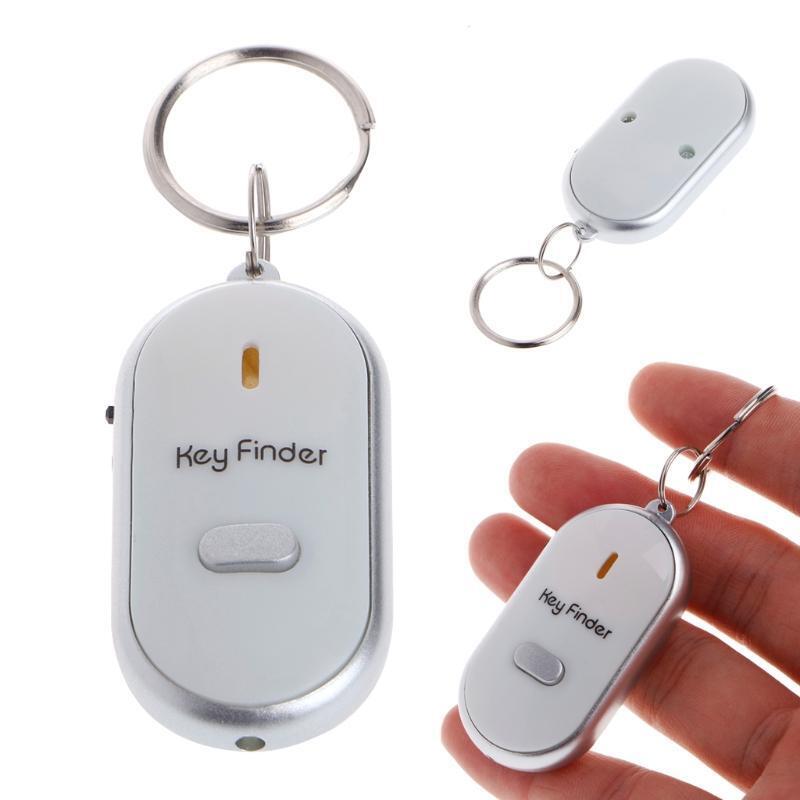LED Anti-Lost Finder Keychain Whistle Sound Control Key Locator Outdoor Sports