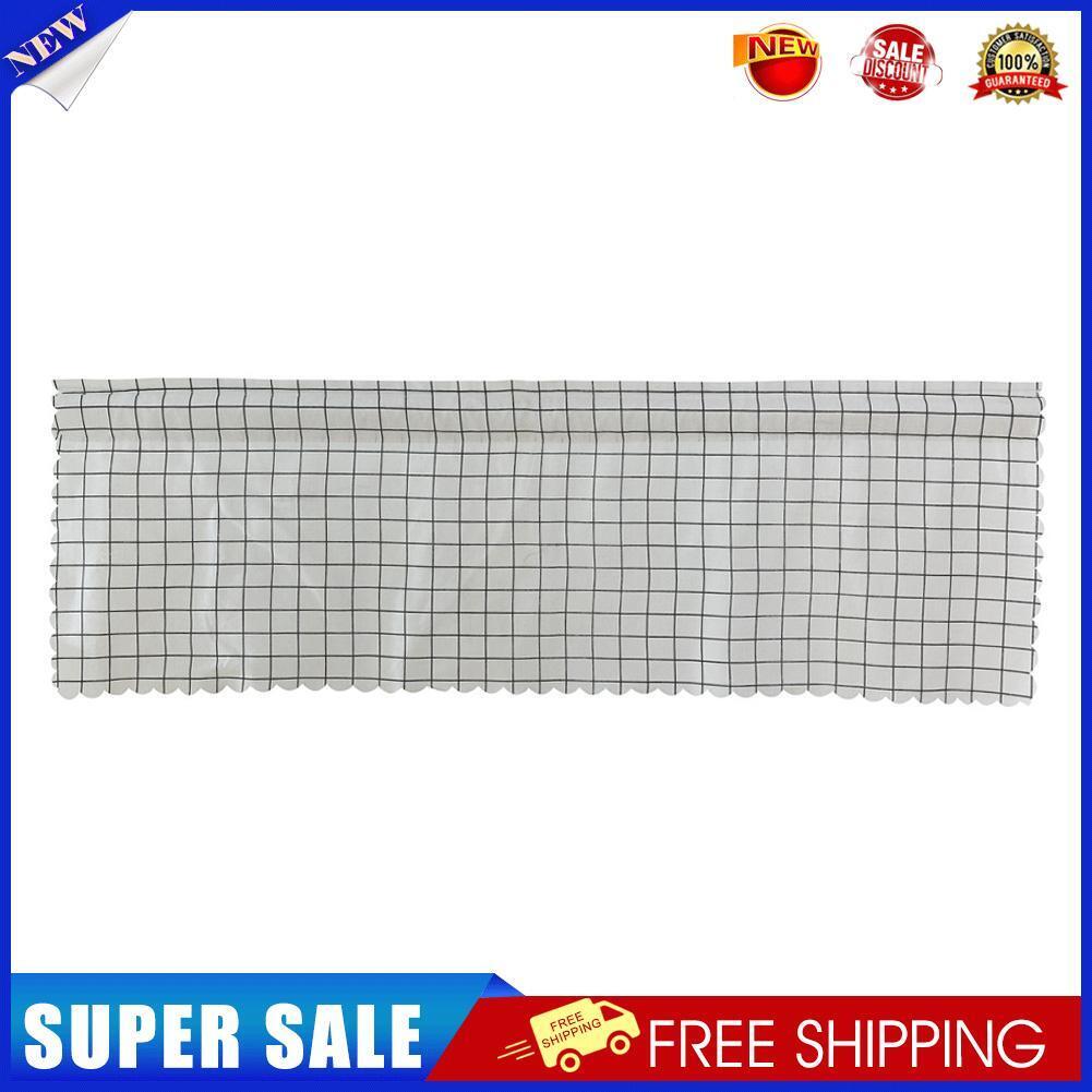 Short Curtain Shading Curtains Home Decor for Window Screen (White Grid)