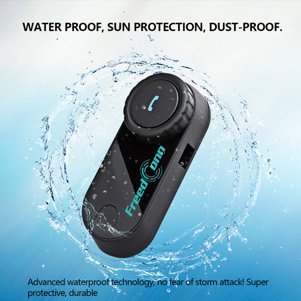 T-COM VB Waterproof Motorcycle Helmet Bluetooth-compatible Intercom Headset