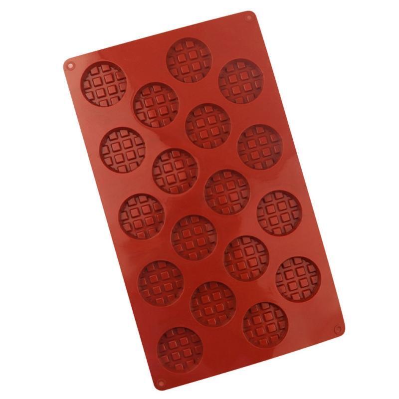 Bakewares Waffle Shapes Silicone Molds Round Biscuit Mould Biscuit Decorations