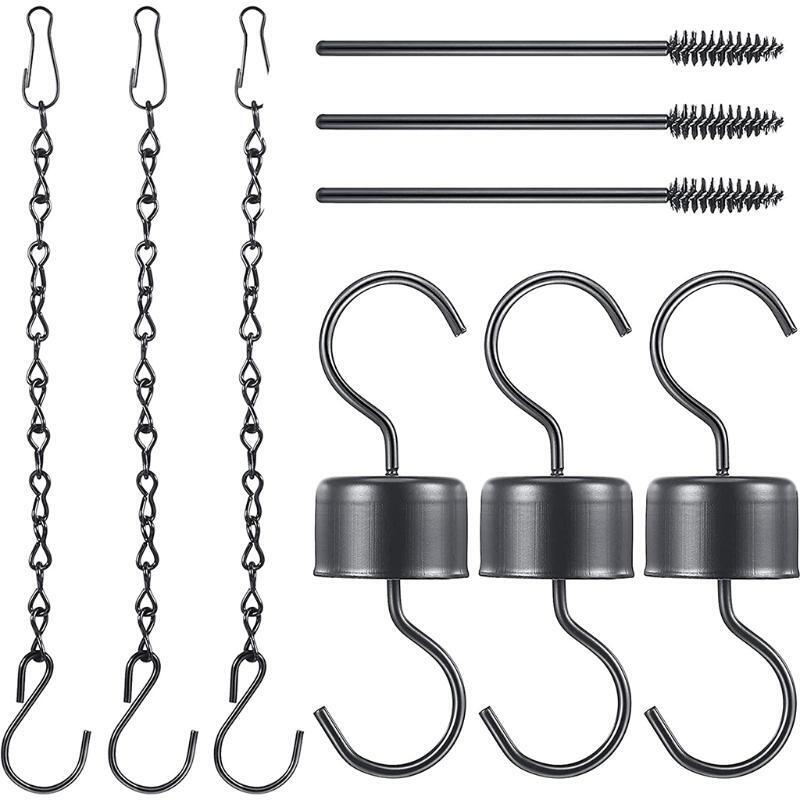 9 Pcs Hummingbird Feeders Accessory Set Ant Guard Moat Hooks Hanging Chains Humm