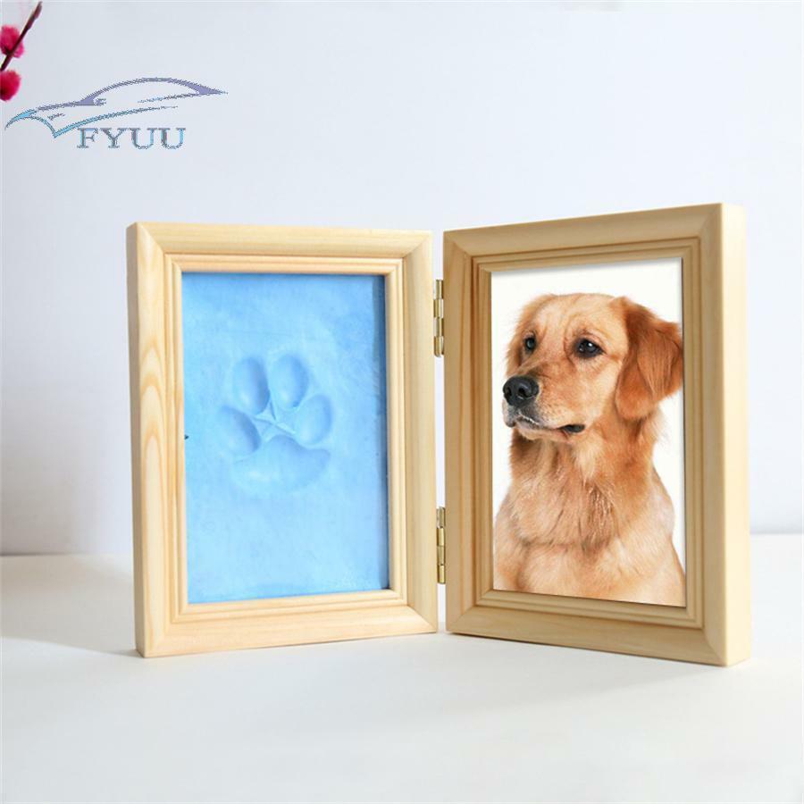 Personalised Dog Memorial Photo Frame Gift Engraved Pet paw print Universal NEW