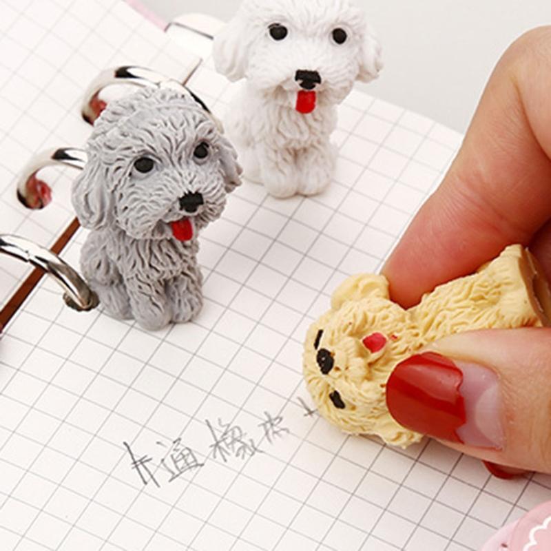 Small Little Puppy Erasers Random Color 36 Pack Gift for Children Student Kids