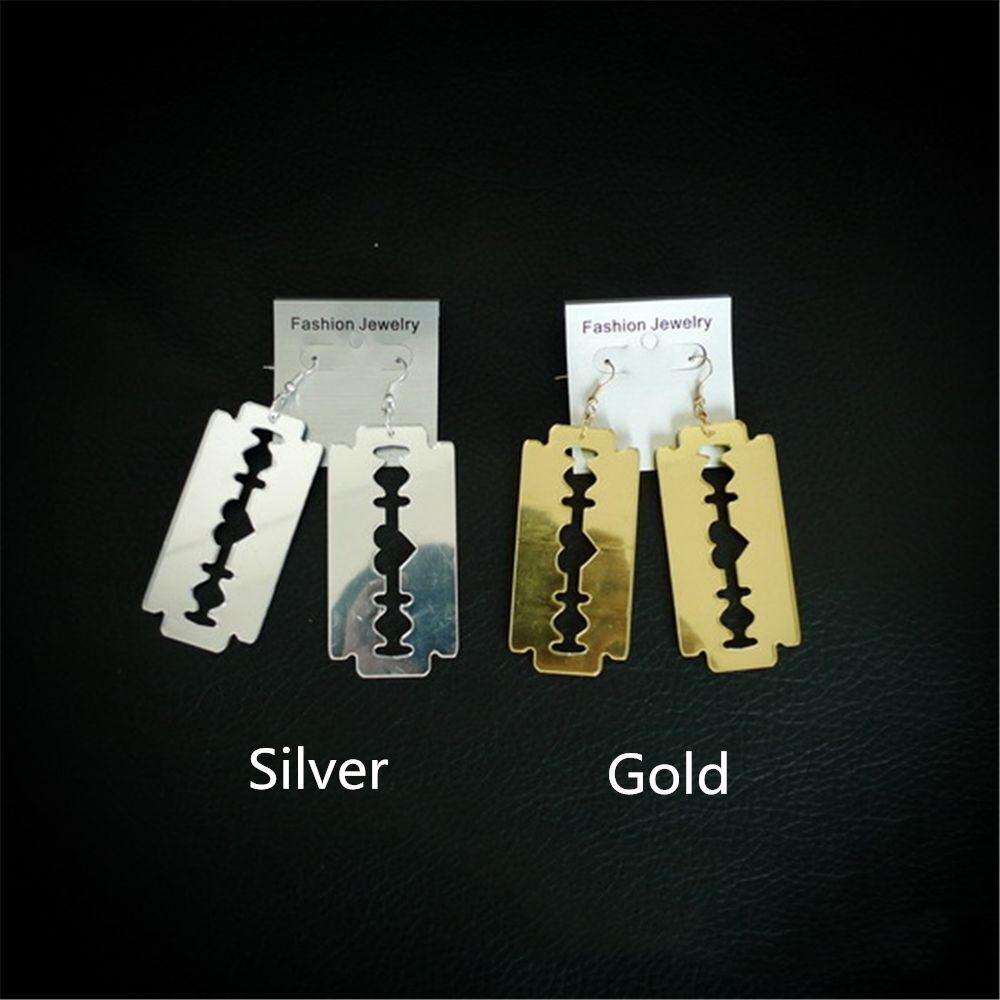 Dangle Gothic Stud Earrings Rock Blade Drop Earrings Ear Studs Acrylic Punk