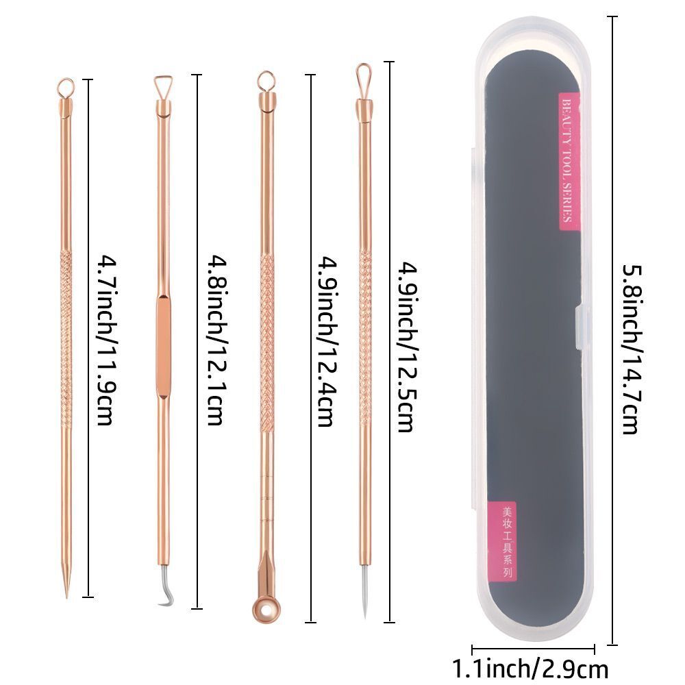 Acne Extractor Blackhead Pimple Needles Blemish Treatments Comedone Remover