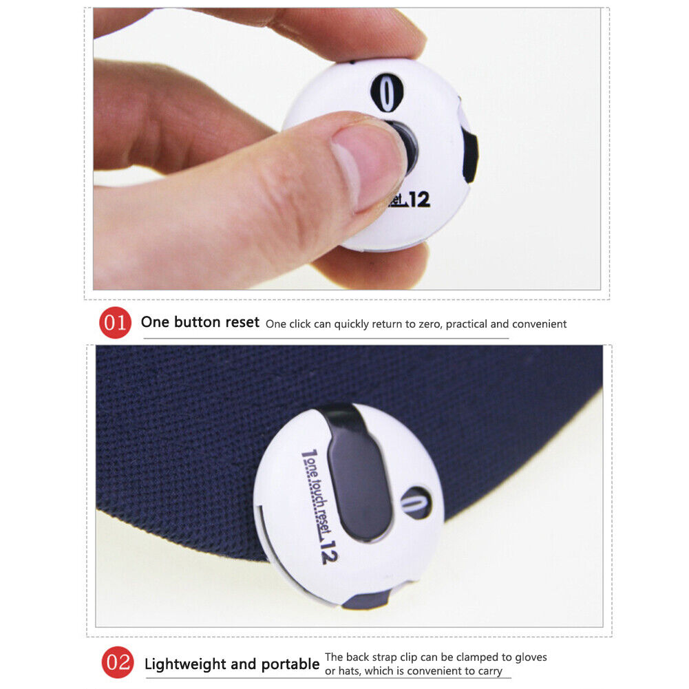 Golf Score Stroke Counter Outdoor Sports Golf Scorer Scoring Tools (White)