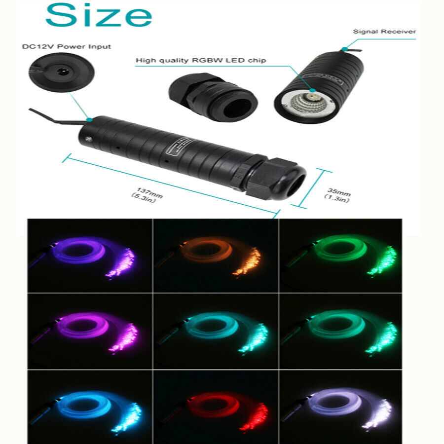 Car Roof Star Lights DC12V 6W LED Plastic Fiber Optic Light RF Control Bluetooth