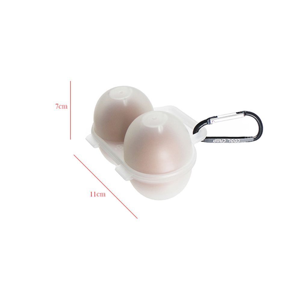 2 Grid Plastic Outdoor Picnic Portable Eggs Case Egg Tray Storage Box Egg Carton