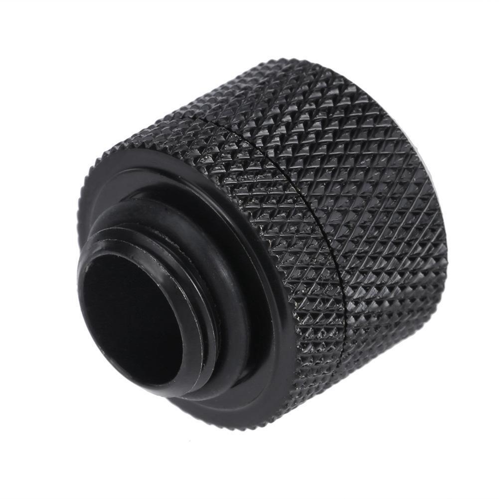 14mm G1/4 Acrylic Hard Tube Hand Twist 3 Laps for PC Computer (Black)