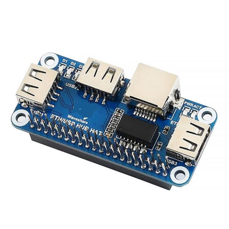 USB to RJ45 Ethernet 3USB HUB Expansion Board for Raspberry Pi 4B 3B+ Zero W WH