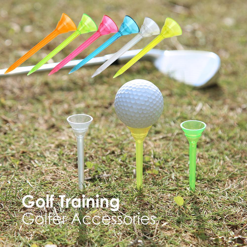6pcs Outdoor Golf Tees Plastic Nails Holder Support Training Aid (Colorful)