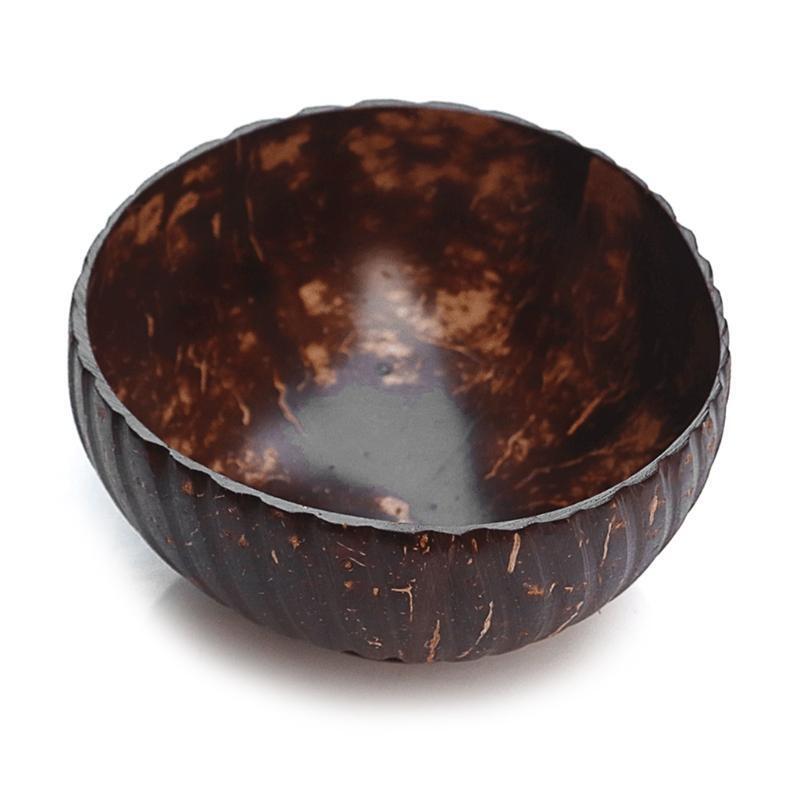Carved Natural Coconut Bowl Creative Coconut Shell Fruit Salad Bowl