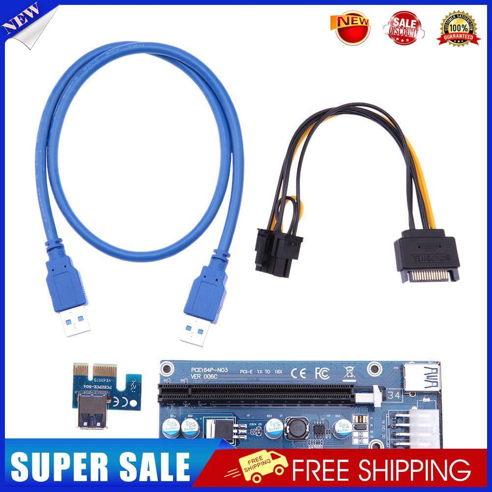 60cm PCI-e 1x to 16x Graphics Extension Cable for Mining USB3.0 8pin