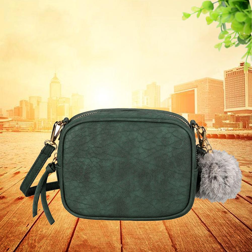 Fashion Women Stone Pattern PU Handbags Small Square Crossbody Bag(Green)