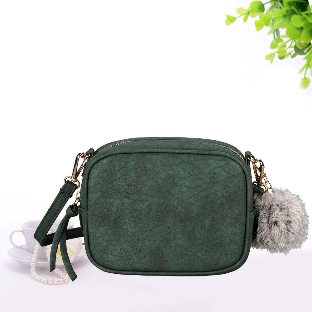 Fashion Women Stone Pattern PU Handbags Small Square Crossbody Bag(Green)