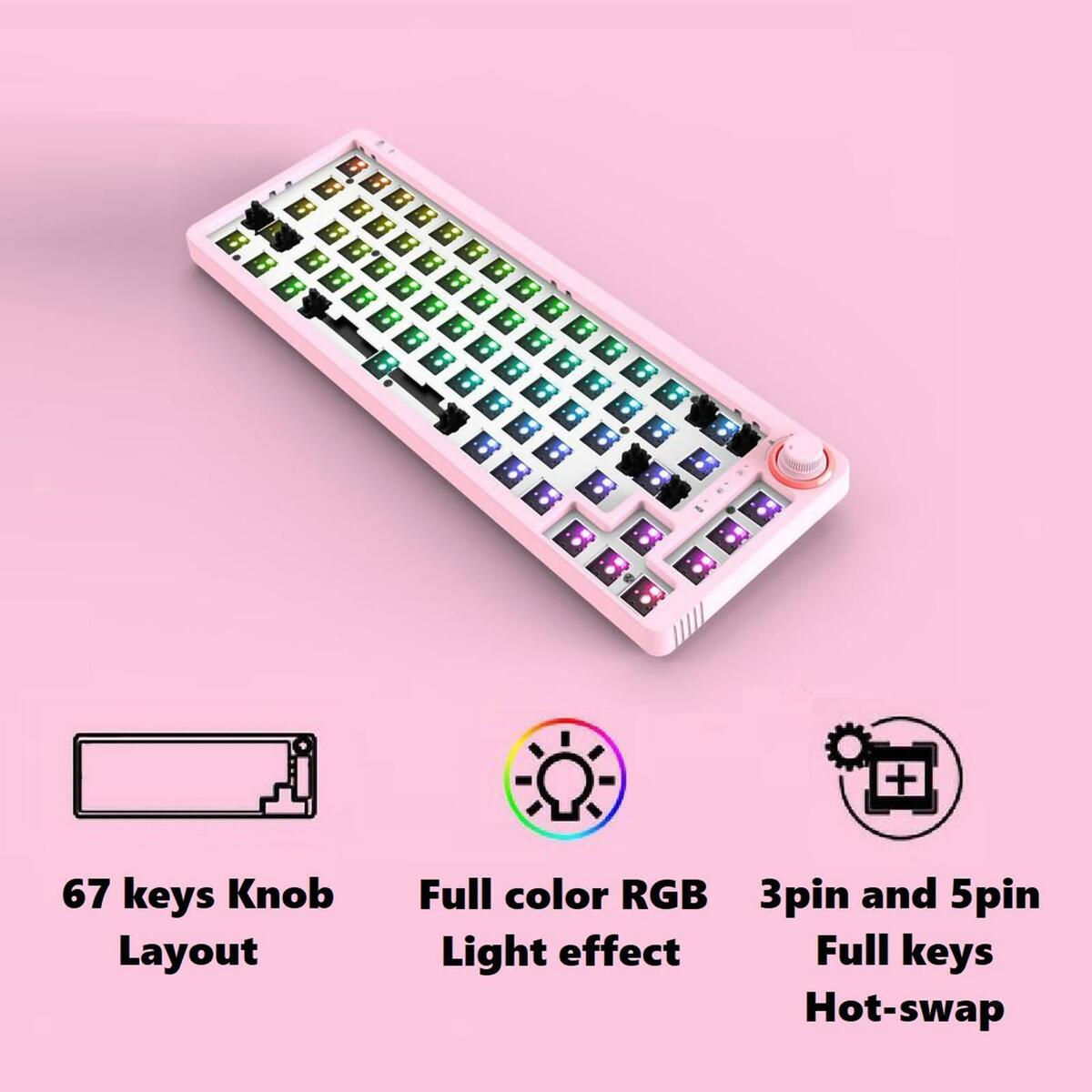 2 Pack  Keyboard Kit RGB TM680 for Mechanical Keyboards